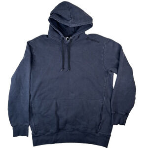 Origin The 100 Kilo Navy Blue Hoodie Sweatshirt Embroidered Logo Mens Size L USA